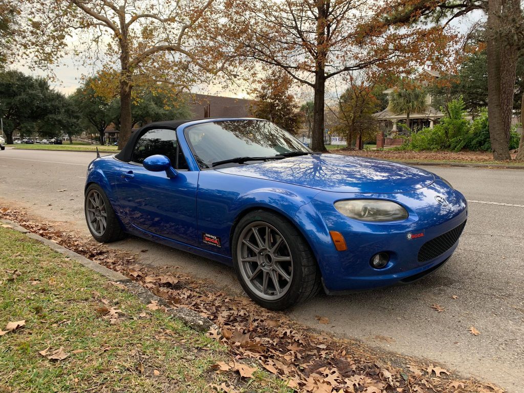 The miata was originally prepped for autocross use, but it would suit me just fine for a track car.